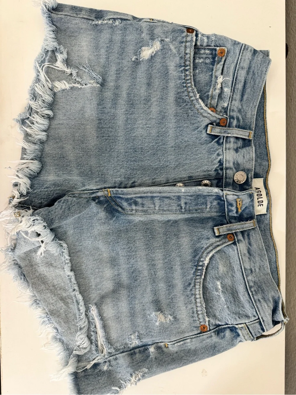 Agolde Parker Vintage Cut Off Short Swap Meet Blue Size 27